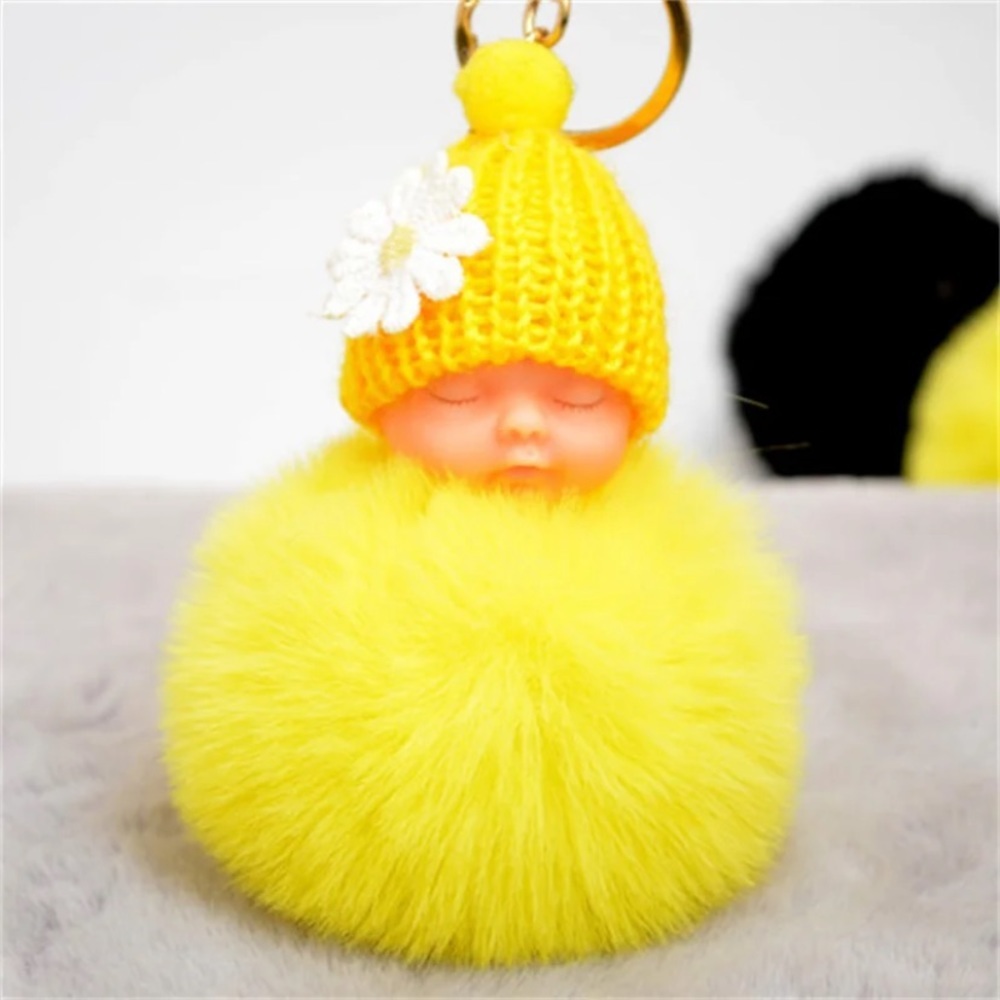 Sleeping babydoll bag charm/keychain